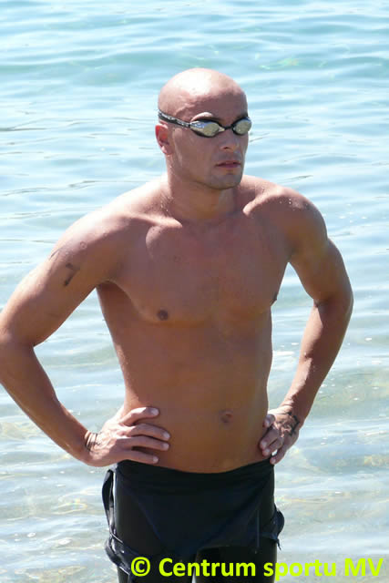 Rostislav Vítek po doplavání závodu