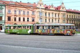 Knihovní tramvaj v Brně. Foto: Edita Vališová. 