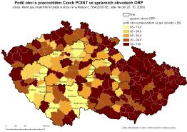 Czech POINT  - obce ve spr. obvodech ORP