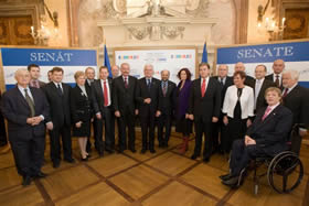 Zástupců obou komor českého parlamentu s delegací Evropského parlamentu