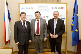 Miloslav Vlček, Alexandr Vondra a Přemysl Sobotka