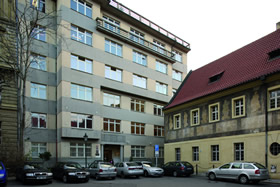 Budova Ministerstva vnitra v Jindřišské ulici - sídlo odboru pro koordinaci Předsednictví a EU 